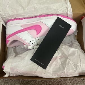 Nike Women's Pink and White Sneakers